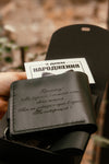 Подарунковий набір з натуральної шкіри в дерев'яному боксі